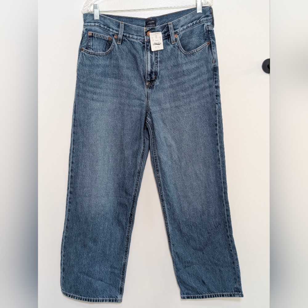 J.Crew 90s Vintage Baggy Jeans Size 29 High Rise Y2K Wide Leg Denim NWT - Picture 3 of 7